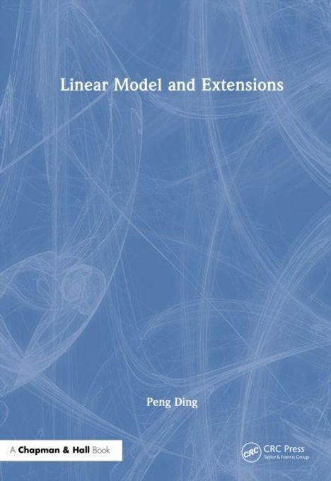 Text: "Linear Model and Extensions", "Peng Ding". Blaues, abstraktes Muster im Hintergrund.