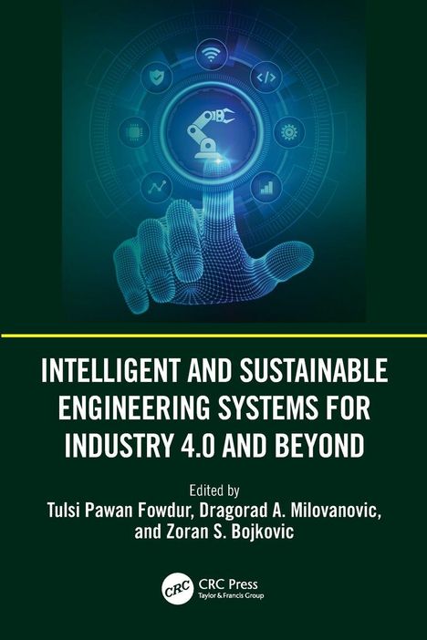 INTELLIGENT AND SUSTAINABLE ENGINEERING SYSTEMS FOR INDUSTRY 4.0 AND BEYOND. Illustration: Eine Hand berührt ein Symbol.