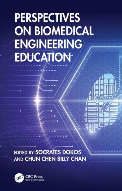 "PERSPECTIVES ON BIOMEDICAL ENGINEERING EDUCATION" steht in Weiß auf blauem Hintergrund neben einem digitalen Fingerabdruck.