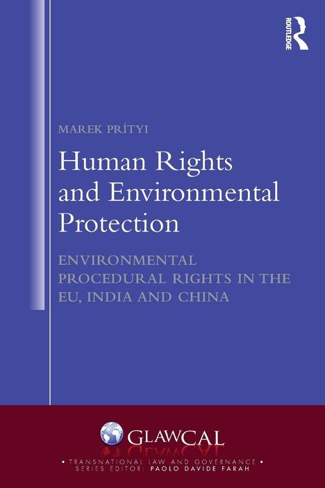 Buchtitel: "Human Rights and Environmental Protection". Blaues Cover mit Verlagslogo oben rechts.