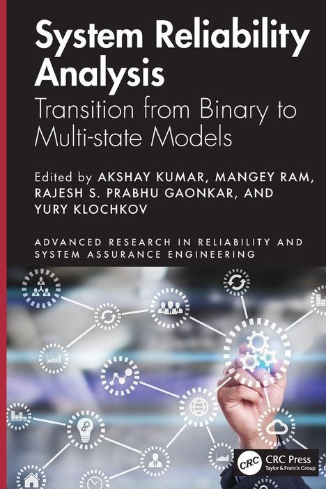 „System Reliability Analysis: Transition from Binary to Multi-state Models“. Hand mit Netzwerk-Icons.