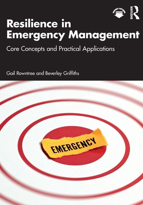 „Resilience in Emergency Management“, rote Kreise zielen auf „Emergency“ auf gelbem Zettel in der Mitte.
