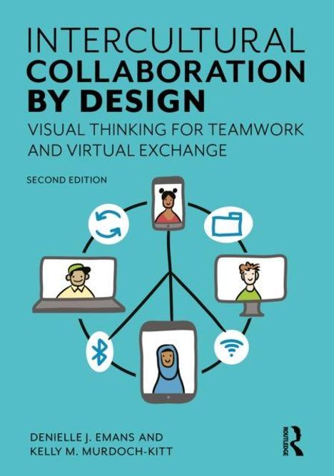"Intercultural Collaboration by Design: Visual Thinking for Teamwork and Virtual Exchange, Second Edition." Illustration: vernetzte Personen.