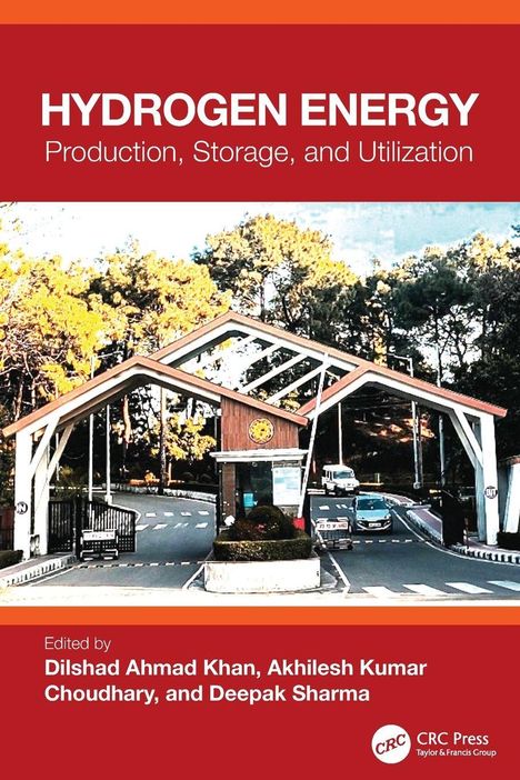 "HYDROGEN ENERGY: Produktion, Speicherung und Nutzung. Tor mit Bäumen im Hintergrund."
