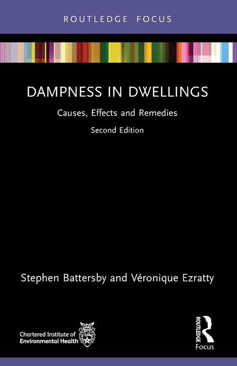 "Dampness in Dwellings", Ursachen, Auswirkungen und Abhilfen, zweite Auflage. Autoren: Stephen Battersby, Véronique Ezratty. Logo oben.