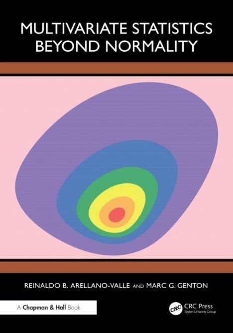 "Multivariate Statistics Beyond Normality," Reinaldo B. Arellano-Valle, Marc G. Genton. Illustration bunter, geschichteter Ovale.