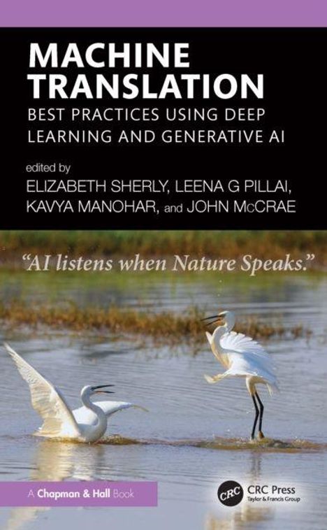 „Machine Translation: Best Practices Using Deep Learning and Generative AI“ von Elizabeth Sherly u.a. Zwei Reiher im Wasser.