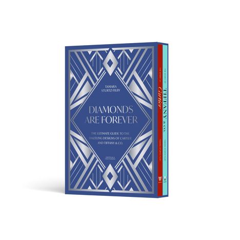 „Diamonds Are Forever“, ein Buch von Tamara Sturtz-Filby. Blaues geometrisches Muster auf dem Cover.