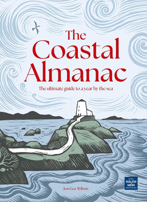 „The Coastal Almanac: The ultimate guide to a year by the sea“, Jess Lea-Wilson. Illustration: Küste mit Weg zu Turm.