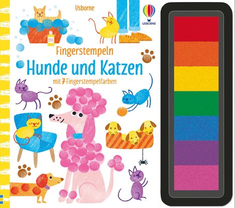 Fingerstempeln: Hunde und Katzen, Buch