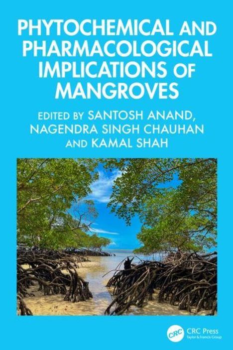 “Phytochemical and Pharmacological Implications of Mangroves”, rote Wurzeln und blaues Meer unter klarem Himmel.
