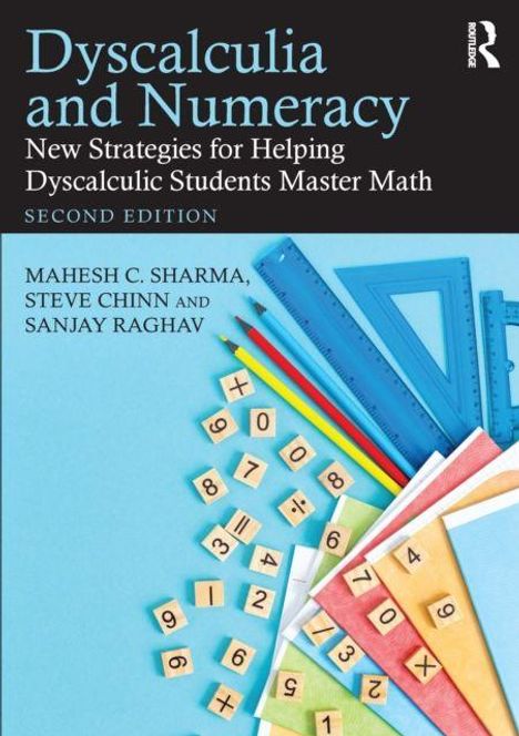 Titel: "Dyscalculia and Numeracy". Autoren: Mahesh C. Sharma, Steve Chinn, Sanjay Raghav. Zahlenblöcke und Lineale.