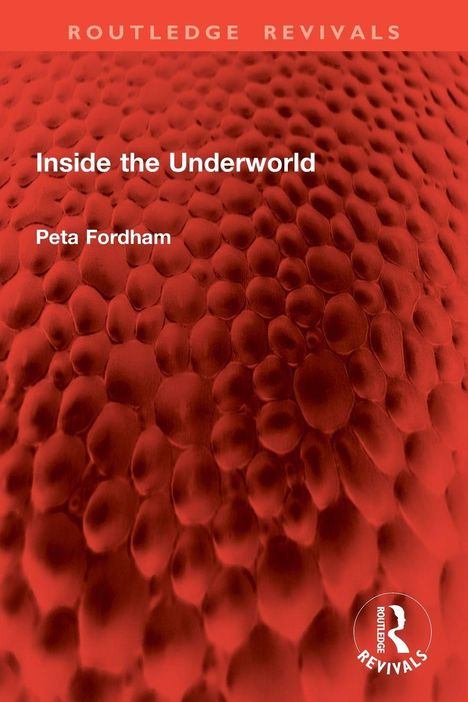 "Inside the Underworld" von Peta Fordham. Rote, wabenartige Struktur mit dem Logo von Routledge Revivals.
