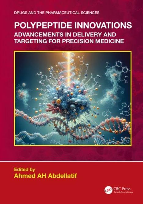 POLYPEPTIDE INNOVATIONS: Fortschritte in Präzisionsmedizin. Stilisiertes Molekül, bearbeitet von Ahmed AH Abdellatif.