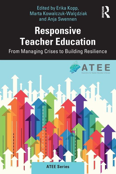 Titel: "Responsive Teacher Education". Bunte Pfeile zeigen nach oben vor hellem Hintergrund. ATEE-Logo rechts.