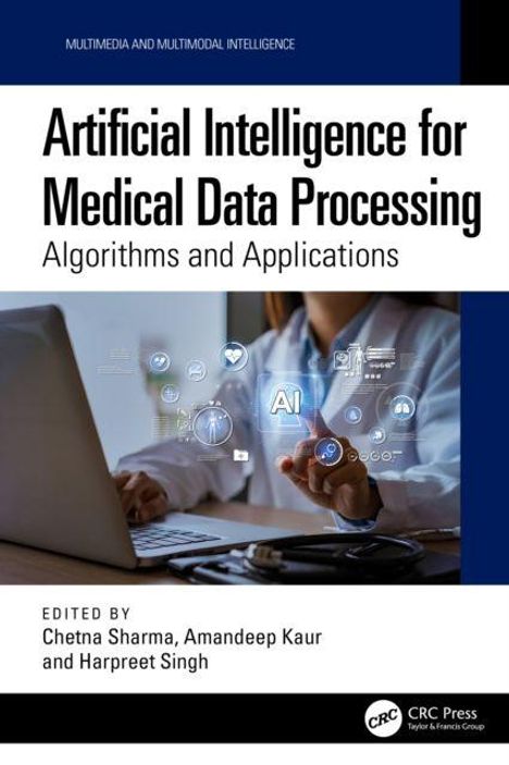 Titel: "Artificial Intelligence for Medical Data Processing: Algorithms and Applications". Hände bedienen Laptop.