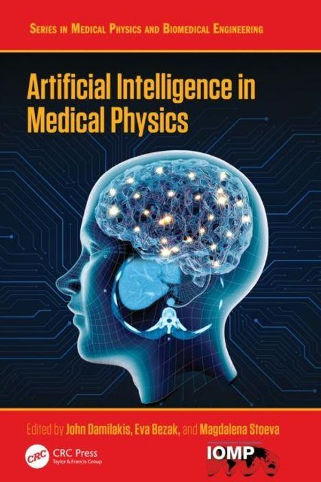 Titel: "Artificial Intelligence in Medical Physics". Kopf mit Gehirn, medizinische Symbole. Oben rote Leiste mit Serientitel.