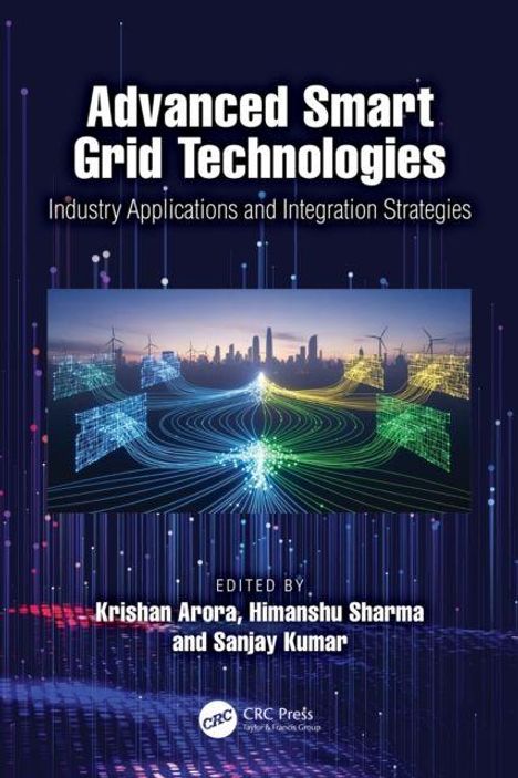 „Advanced Smart Grid Technologies: Industry Applications and Integration Strategies“. Skyline mit Netzwerkverbindungen.