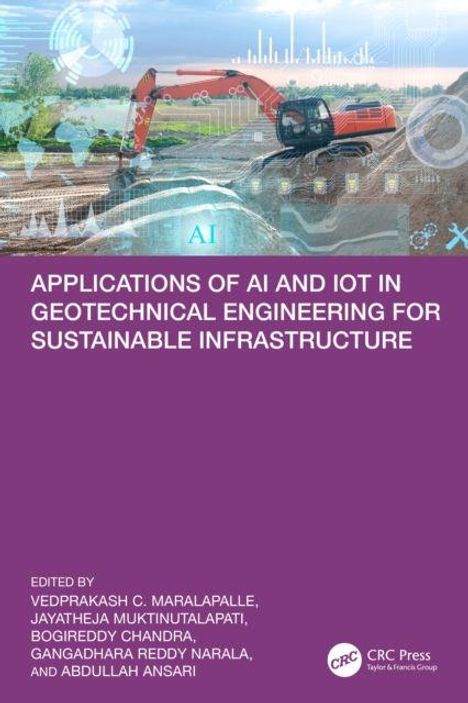 Titel: Applications of AI and IoT in Geotechnical Engineering for Sustainable Infrastructure. Bagger auf Baustelle.