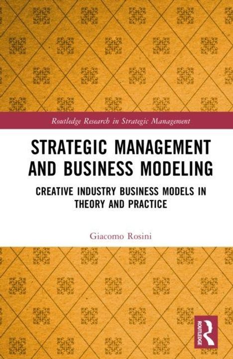 "Strategic Management and Business Modeling" steht in schwarzem Text auf weißem Hintergrund, darunter der Name Giacomo Rosini.