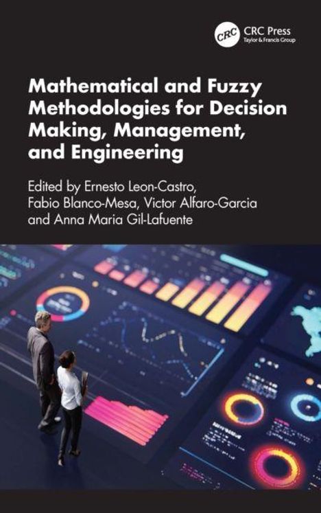 Titel: "Mathematical and Fuzzy Methodologies for Decision Making, Management, and Engineering". Am unteren Rand sind zwei Personen vor bunten, virtuellen Diagrammen zu sehen.