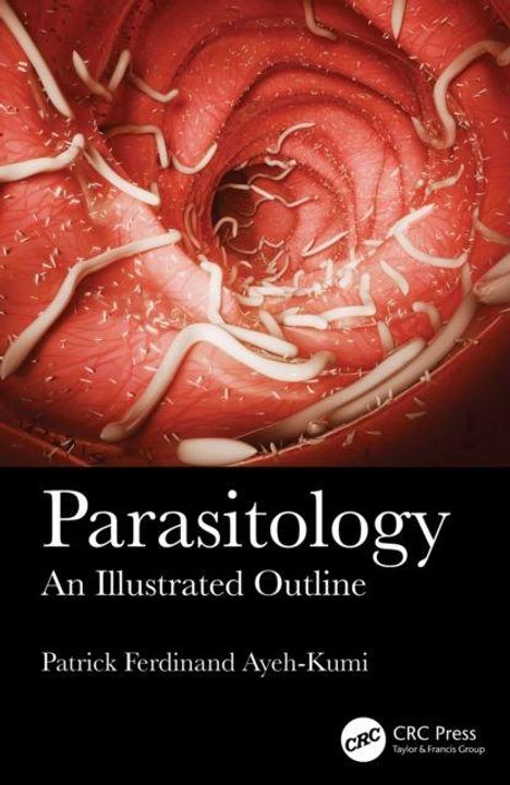 „Parasitology: An Illustrated Outline“ von Patrick Ferdinand Ayeh-Kumi. Illustration von Parasiten in einem Darm.