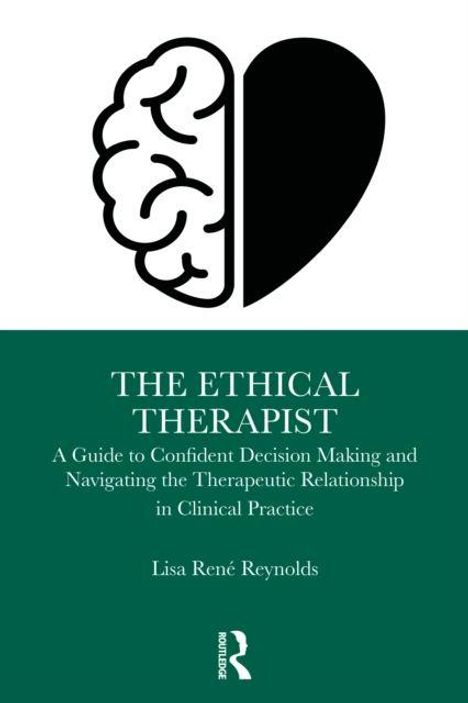 „THE ETHICAL THERAPIST“ steht in großen Buchstaben. Links ist ein Gehirn, rechts ein schwarzes Herz, getrennt durch eine Linie.