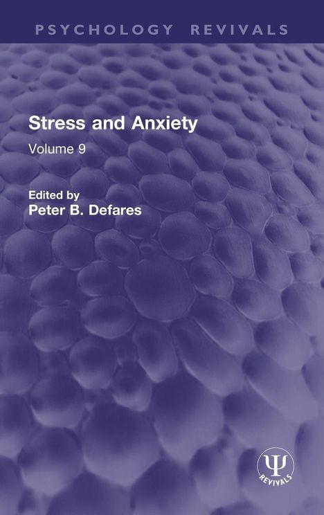 Titel: Stress and Anxiety. Untertitel: Volume 9. Herausgeber: Peter B. Defares. Lila schuppige Oberfläche.