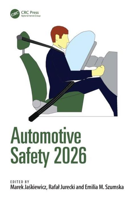 "Automotive Safety 2026" steht unter einem stilisierten Fahrer in einem Auto mit Sicherheitsgurten.