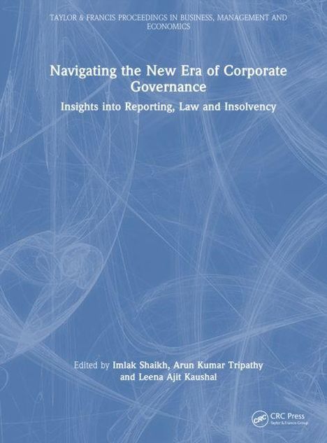 Navigating the New Era of Corporate Governance: Insights into Reporting, Law and Insolvency. Blaues, liniertes Design.