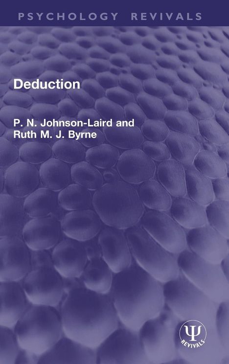 Der Text "Deduction" steht groß, mit Autoren "P. N. Johnson-Laird and Ruth M. J. Byrne", auf abstraktem, bläulichem Muster.