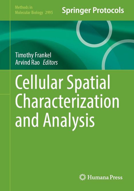 Springer Protocols, "Cellular Spatial Characterization and Analysis", grüne Gestaltung, blaugrüne Kreise.