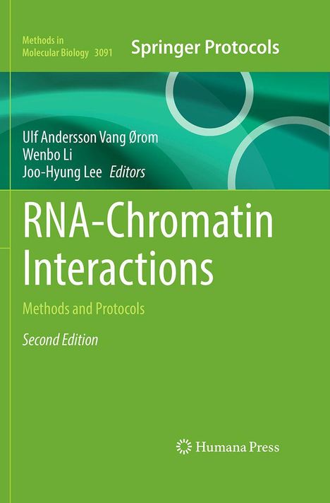 "RNA-Chromatin Interactions: Methods and Protocols, Second Edition." Grünes Cover mit runden Mustern.