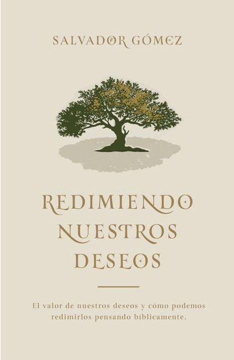 "Redimiendo Nuestros Deseos" von Salvador Gómez. Illustration: Ein stilisierter Baum mit grünen und braunen Blättern.