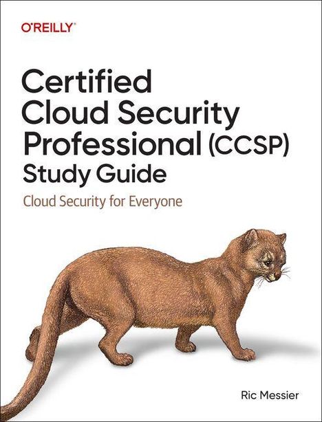 "Certified Cloud Security Professional (CCSP) Study Guide. Cloud Security for Everyone." Illustration einer Raubkatze.