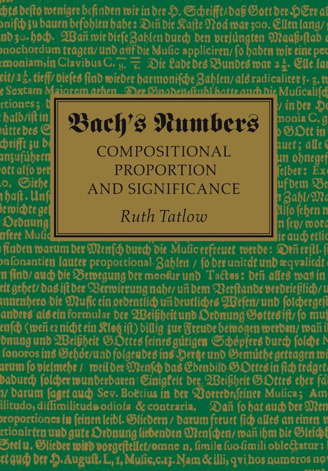 Ruth Tatlow: Bach's Numbers, Buch