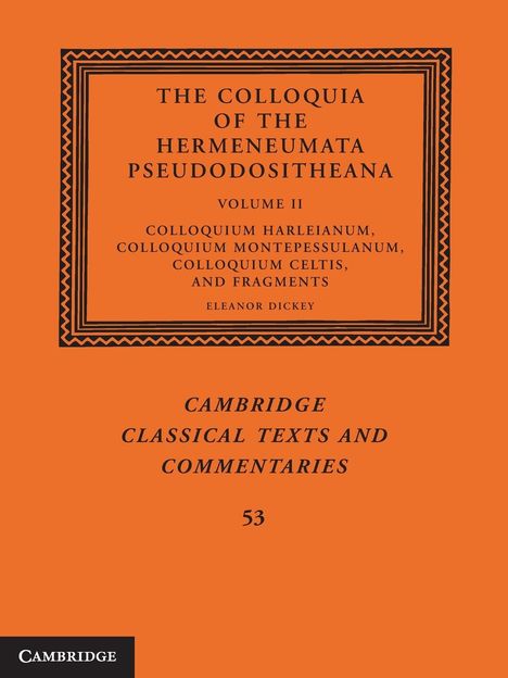 The Colloquia of the Hermeneumata Pseudodositheana, Buch