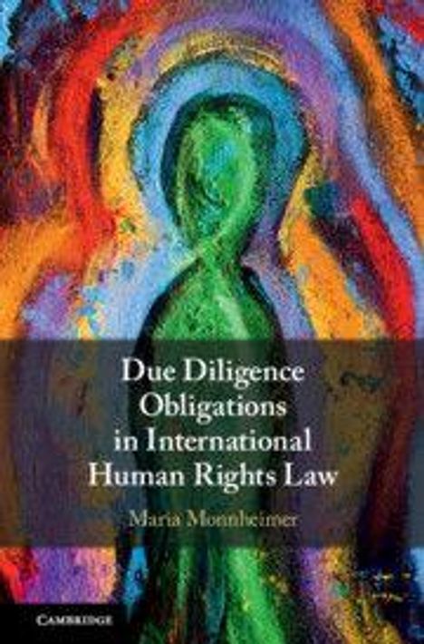 Titel: "Due Diligence Obligations in International Human Rights Law" von Maria Monnheimer. Buntes, abstraktes Cover.