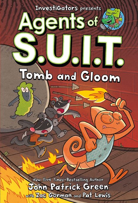 „Agents of S.U.I.T.: Tomb and Gloom“, Illustration mit Tierfiguren in Abenteuerszene.