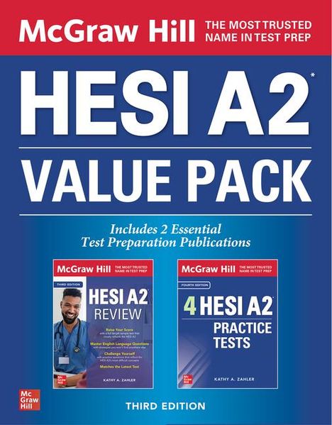 Kathy A Zahler: McGraw Hill Hesi A2 Value Pack, Third Edition, Diverse