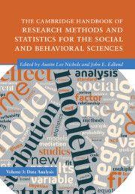 Text: "The Cambridge Handbook of Research Methods and Statistics for the Social and Behavioral Sciences." Cover voller Wörter.