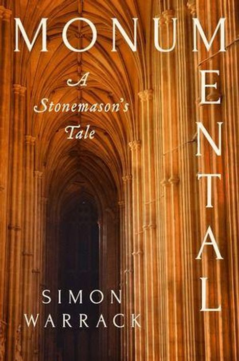"MONUMENTAL A Stonemason's Tale" von Simon Warrack. Lange gotische Kathedrale mit hohen, verzierten Säulen und Bögen.