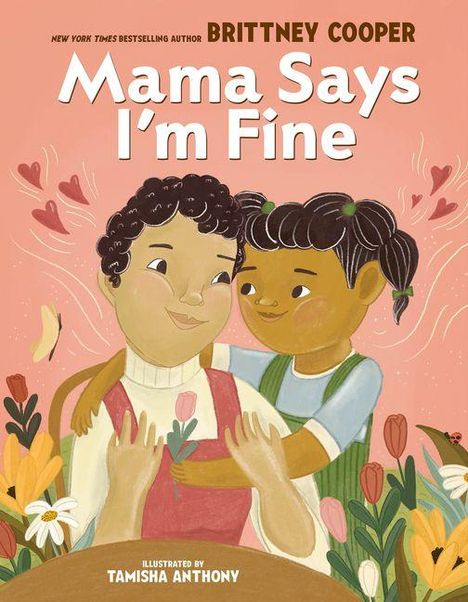 Titel: "Mama Says I'm Fine". Illustration von zwei lächelnden Personen, umgeben von Blumen.