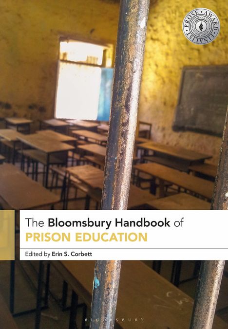 "The Bloomsbury Handbook of Prison Education", Herausgeber: Erin S. Corbett. Klassenzimmer mit vergittertem Fenster.