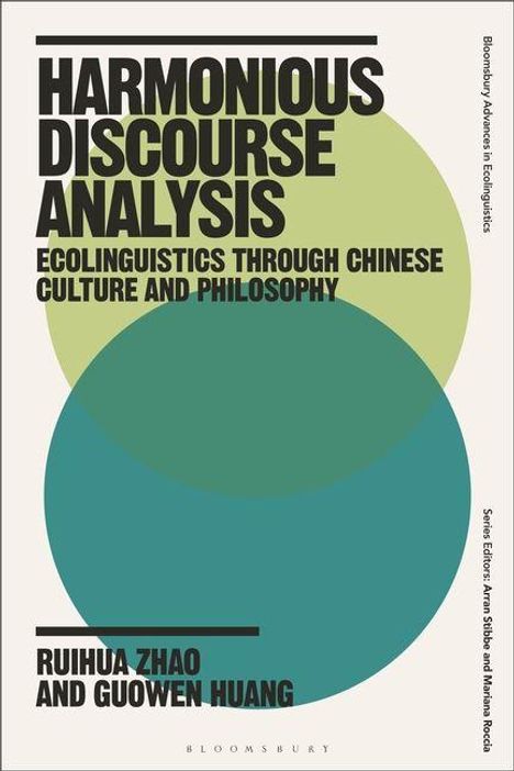 „Harmonious Discourse Analysis: Ecolinguistics Through Chinese Culture and Philosophy.“ Zwei überlappende Kreise in grün und blau.