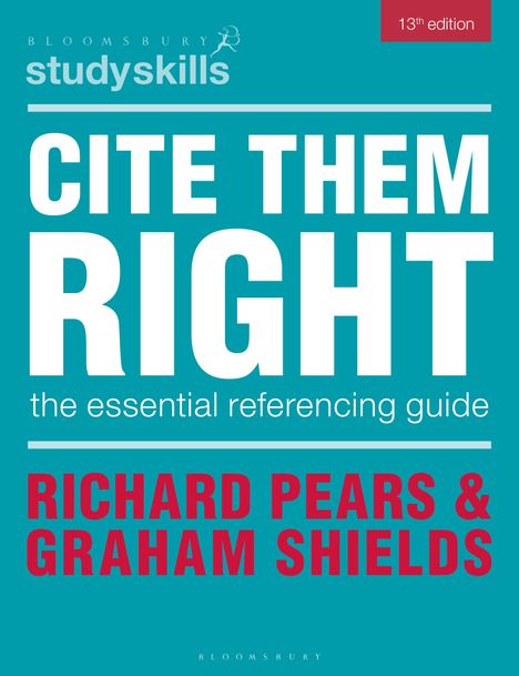 Richard Pears: Cite Them Right, Buch