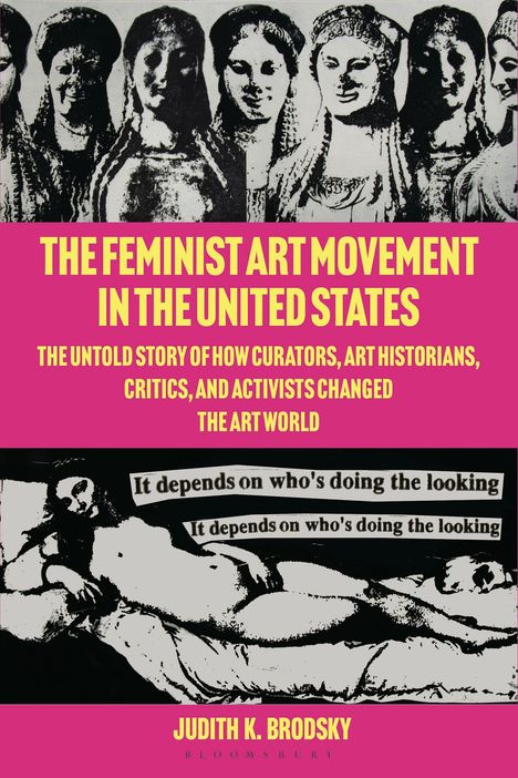 Cover-Text: "THE FEMINIST ART MOVEMENT IN THE UNITED STATES". Schwarz-Weiß-Darstellungen von Frauen.