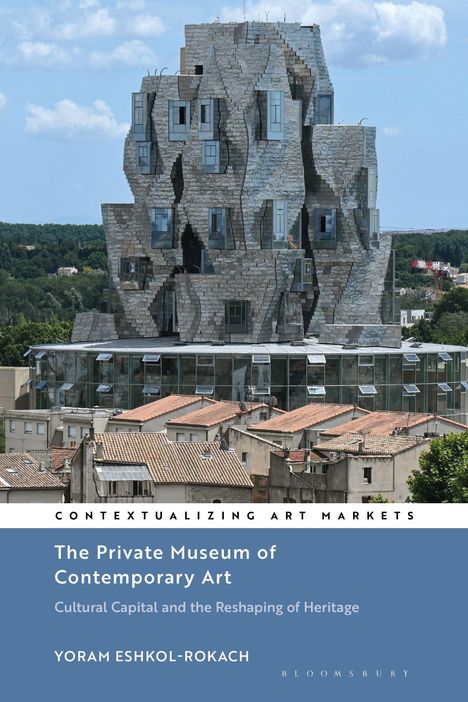 "The Private Museum of Contemporary Art" und "Yoram Eshkol-Rokach" über ein futuristisches Gebäude vor idyllischer Landschaft.