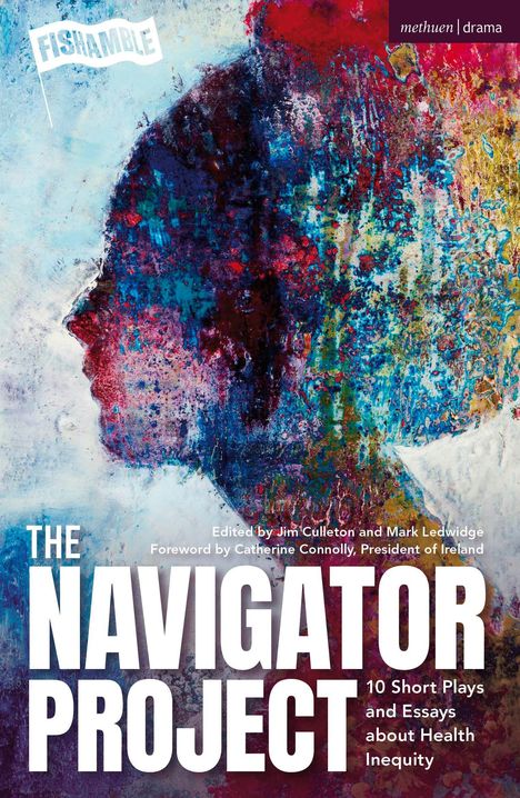 "The Navigator Project" in großen Buchstaben, daneben eine bunte, abstrakte, silhouetteartige Kunst.