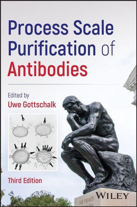 "Process Scale Purification of Antibodies", "Edited by Uwe Gottschalk", "Third Edition"; der Denker-Skulptur.